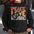 Guitar Retro Peace Love Music Band Gift Guitarist Sweatshirt Gifts for Old Men