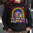 Human Lgbt Flag Gay Pride Month Transgender Rainbow Lesbian Sweatshirt Gifts for Old Men