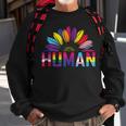 Human Lgbtq Month Pride Sunflower Sweatshirt Gifts for Old Men