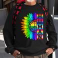 Human Sunflower Lgbt Flag Gay Pride Month Proud Lgbtq V3 Sweatshirt Gifts for Old Men