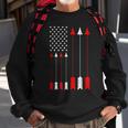 Hunting Archer American Flag Bowhunting Hunter Men  V2 Sweatshirt Gifts for Old Men
