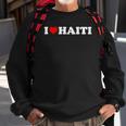 I Love Haiti - Red Heart Sweatshirt Gifts for Old Men
