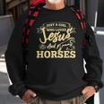 Jesus And Horses Horse Lover Girls Women Horseback Riding Sweatshirt Gifts for Old Men