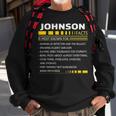 Johnson Name Gift Johnson Facts Sweatshirt Gifts for Old Men