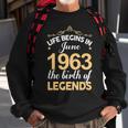 June 1963 Birthday Life Begins In June 1963 V2 Sweatshirt Gifts for Old Men