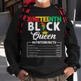 Junenth Womens Black Queen Nutritional Facts Freedom Day Sweatshirt Gifts for Old Men