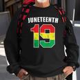 Juneteenth 19 Jersey Black American Freedom Juneteenth Sweatshirt Gifts for Old Men