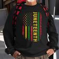 Juneteenth Us Flag Black King Melanin Dad Men Fathers Day Sweatshirt Gifts for Old Men