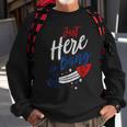 Just Here To Bang 4Th Of July Funny Fireworks Patriotic Sweatshirt Gifts for Old Men