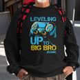 Leveling Up To Big Bro Again Gaming Lovers Vintage Sweatshirt Gifts for Old Men