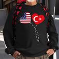 Loving Usa Turkey Flag Heart Turkish 13 Shirt Sweatshirt Gifts for Old Men