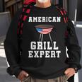 Mens American Grill Expert Dad Fathers Day Bbq 4Th Of July Sweatshirt Gifts for Old Men