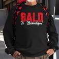 Mens Bald Beautiful Funny Graphic Sweatshirt Gifts for Old Men