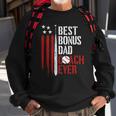 Mens Best Bonus Dad Coach Ever Proud Baseball Daddy American Flag Sweatshirt Gifts for Old Men