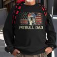 Mens Best Pitbull Dad Ever Patriotic American Flag 4Th Of July V2V3 Sweatshirt Gifts for Old Men