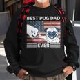 Mens Best Pug Dad Ever American Flag 4Th Of July Gift Sweatshirt Gifts for Old Men
