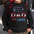 Mens Funny Fathers Day Dad Of 2 Boys American Flag 4Th Of July Sweatshirt Gifts for Old Men