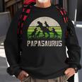 Mens Funny Grandpa Papasaurus Dinosaur 4 Kids Fathers Day Sweatshirt Gifts for Old Men