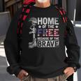 Mens Home Of The Free Because Of The Brave Proud Veteran Soldier Sweatshirt Gifts for Old Men