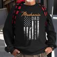 Mens Mechanic Dad Like A Normal Dad Only Cooler Usa Flag Sweatshirt Gifts for Old Men