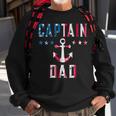 Mens Patriotic Captain Dad American Flag Boat Owner 4Th Of July Sweatshirt Gifts for Old Men