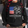 Mens Proud Newfoundland Dad American Flag Patriotic Dog Gift Sweatshirt Gifts for Old Men