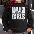 Mens Real Men Make Girls - Family Newborn Paternity Girl Daddy Sweatshirt Gifts for Old Men