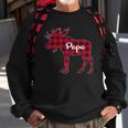 Mens Red Plaid Papa Moose Xmas Red Buffalo Family Pajama Sweatshirt Gifts for Old Men