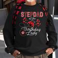 Mens Stepdad Of The Birthday Lady Ladybug Birthday Hearts Sweatshirt Gifts for Old Men