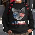 Meowica Funny Cat Patriotic Usa Shirt American Flag 544 Trending Shirt Sweatshirt Gifts for Old Men