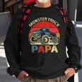 Monster Truck Papa Matching Family Birthday Party Sweatshirt Gifts for Old Men