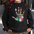National Hispanic Heritage Month Hand Flags Sweatshirt Gifts for Old Men