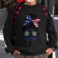 New York Girl New York Flag State Girlfriend Messy Bun Sweatshirt Gifts for Old Men