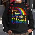 No One Should Live In A Closet Lgbt-Q Gay Pride Proud Ally Sweatshirt Gifts for Old Men