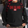 Oak Island Canada Flag Vintage Red Text Sweatshirt Gifts for Old Men
