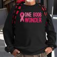 One Boob Wonder - Pink Ribbon Survivor Breast Cancer Sweatshirt Gifts for Old Men