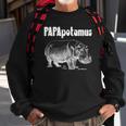 Papapotamus Father Hippo Dad Fathers Day Papa Hippopotamus Sweatshirt Gifts for Old Men