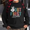 Peace Out First Grade Last Day Of School 2022 Graduation Sweatshirt Gifts for Old Men