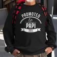 Promoted To Papi Est 2021 Gift First Time Dad Fathers Day Sweatshirt Gifts for Old Men