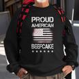 Proud American Beefcake Fourth Of July Patriotic Flag Sweatshirt Gifts for Old Men