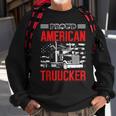 Proud American Trucker Patriotic Truck Driver Trucking Sweatshirt Gifts for Old Men
