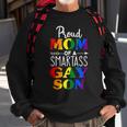 Proud Mom Of A Smartass Gay Son Funny Lgbt Ally Mothers Day Sweatshirt Gifts for Old Men