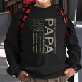 Proud Papa Fathers Day Camouflage American Flag 4Th Of July Sweatshirt Gifts for Old Men