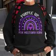 Purple Up For Military Kids Rainbow Military Child Month V2 Sweatshirt Gifts for Old Men