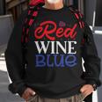 Red Wine Blue 4Th Of July Wine Red White Blue Wine Glasses V2 Sweatshirt Gifts for Old Men