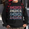 Retro Vintage America Red Blue And White 4Th July Patriotic Sweatshirt Gifts for Old Men