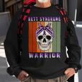 Rett Syndrome Warrior Skull Women Vintage Purple Ribbon Rett Syndrome Rett Syndrome Awareness Sweatshirt Gifts for Old Men