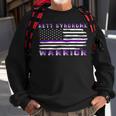 Rett Syndrome Warrior Usa Flag United States Flag Purple Ribbon Rett Syndrome Rett Syndrome Awareness Sweatshirt Gifts for Old Men