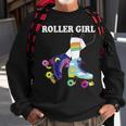 Roller Girl Vintage Seventies 70S Cool Retro Skates Skating Sweatshirt Gifts for Old Men