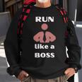 Run Like A Boss Funny Quote Sweatshirt Gifts for Old Men